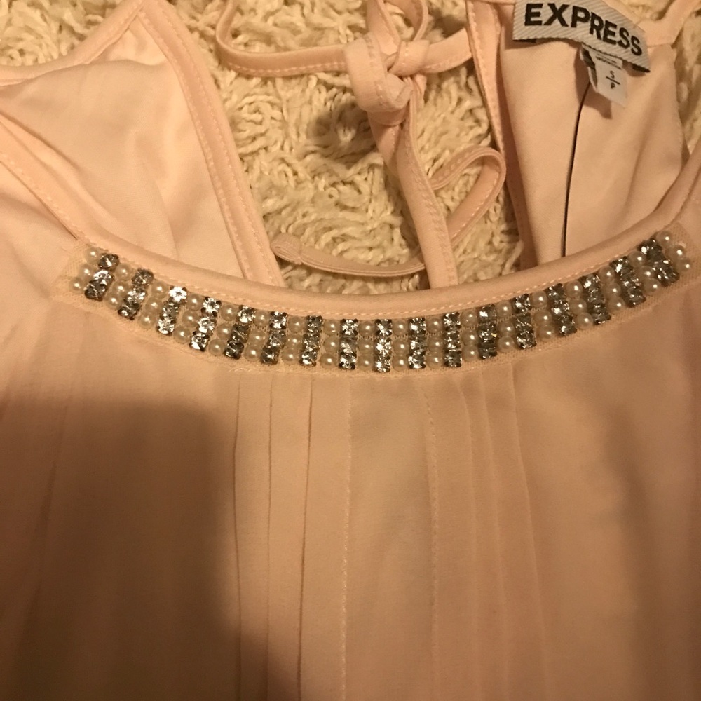 Express light pink top jeweled